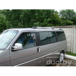 Рейлинги продольные с алюминиевыми окончаниями для Transporter T4 (короткая база)